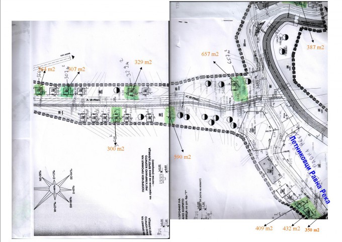 Скица на 10-те градежни парцели на туристичката населба ,, Равна Река ’’